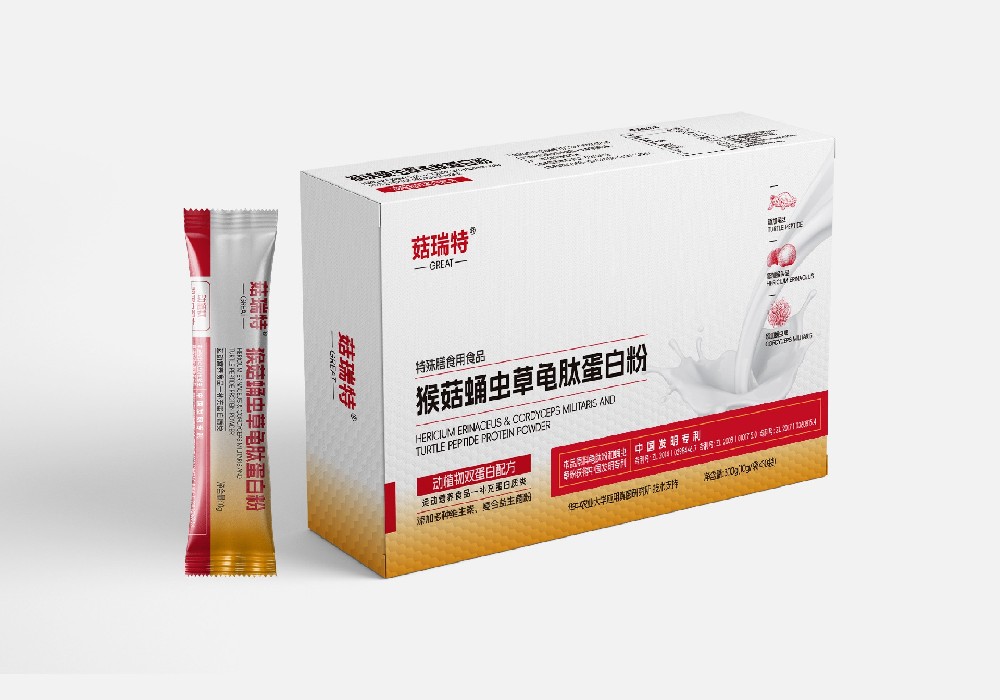 猴菇蛹虫草龟肽蛋白粉